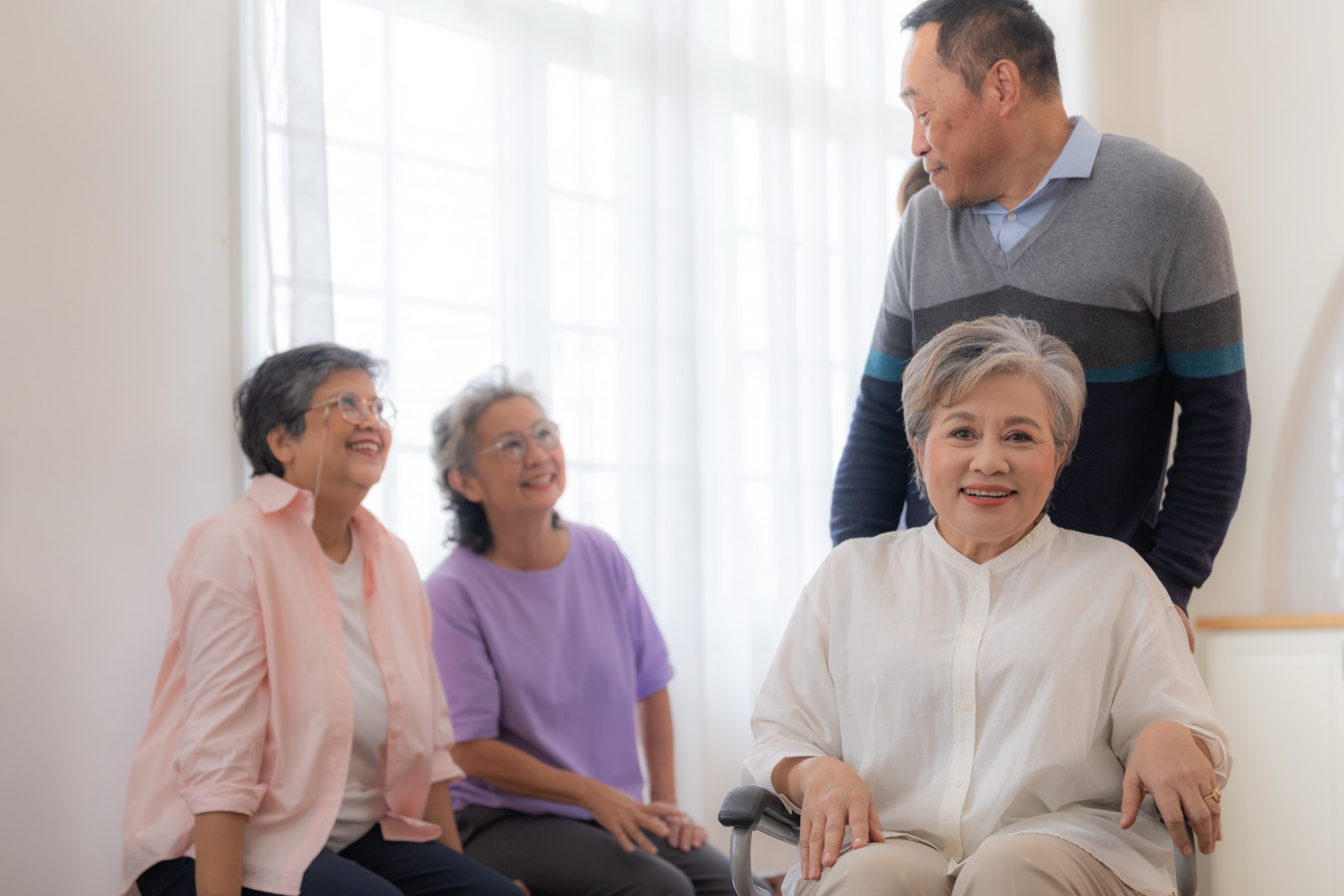 Group of seniors smiling together